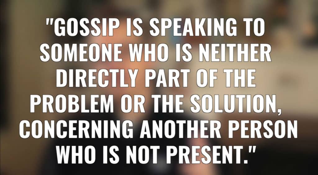 how to stop gossiping