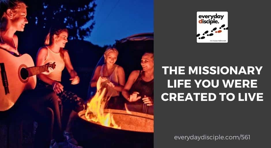 A group of friends gathered around a campfire happily sharing about their missionary life