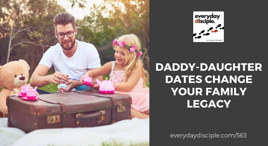 A dad and daughter share a playful tea party picnic, showing the joy of intentional family time.